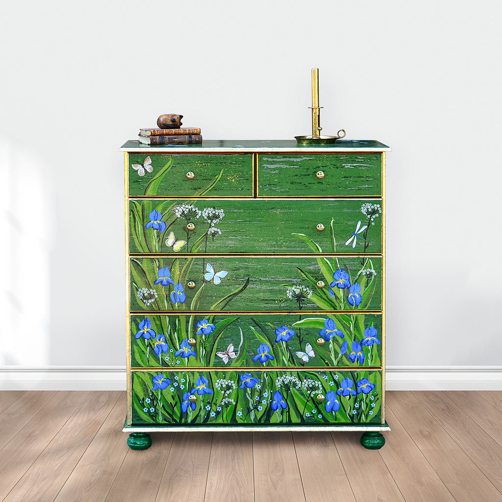 Butterflies and Irises